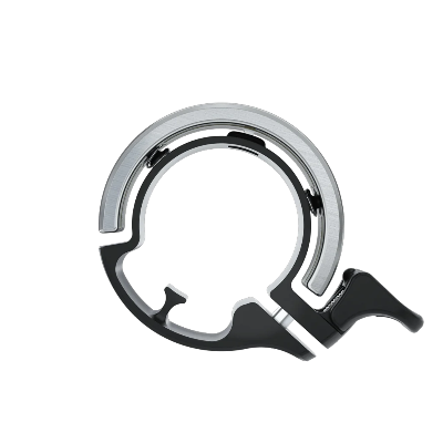 Knog - Oi Bell - Large Silver Side profile on white