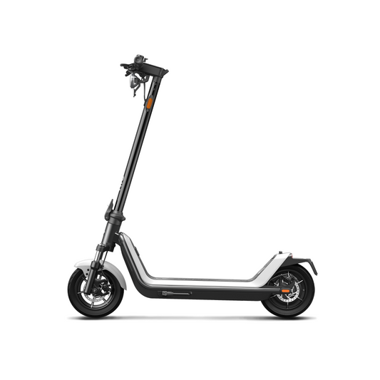 NIU KQi300P Electric KickScooter in white on a white background