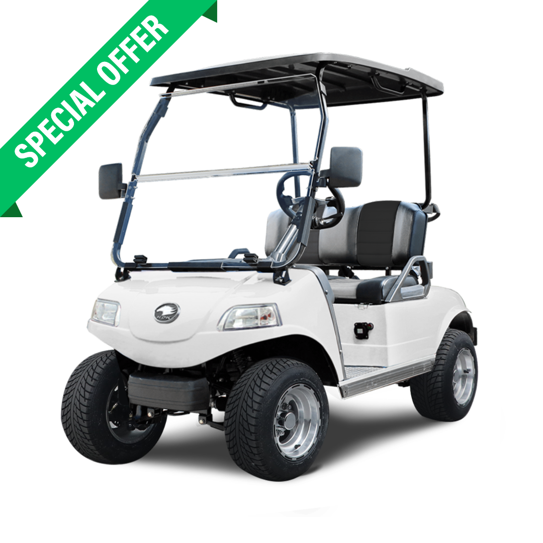 HDK Classic 2 electric golf cart on white showcasing the product