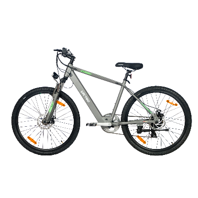 Hero Lectro - C7+ EBike Grey Left Profile on white