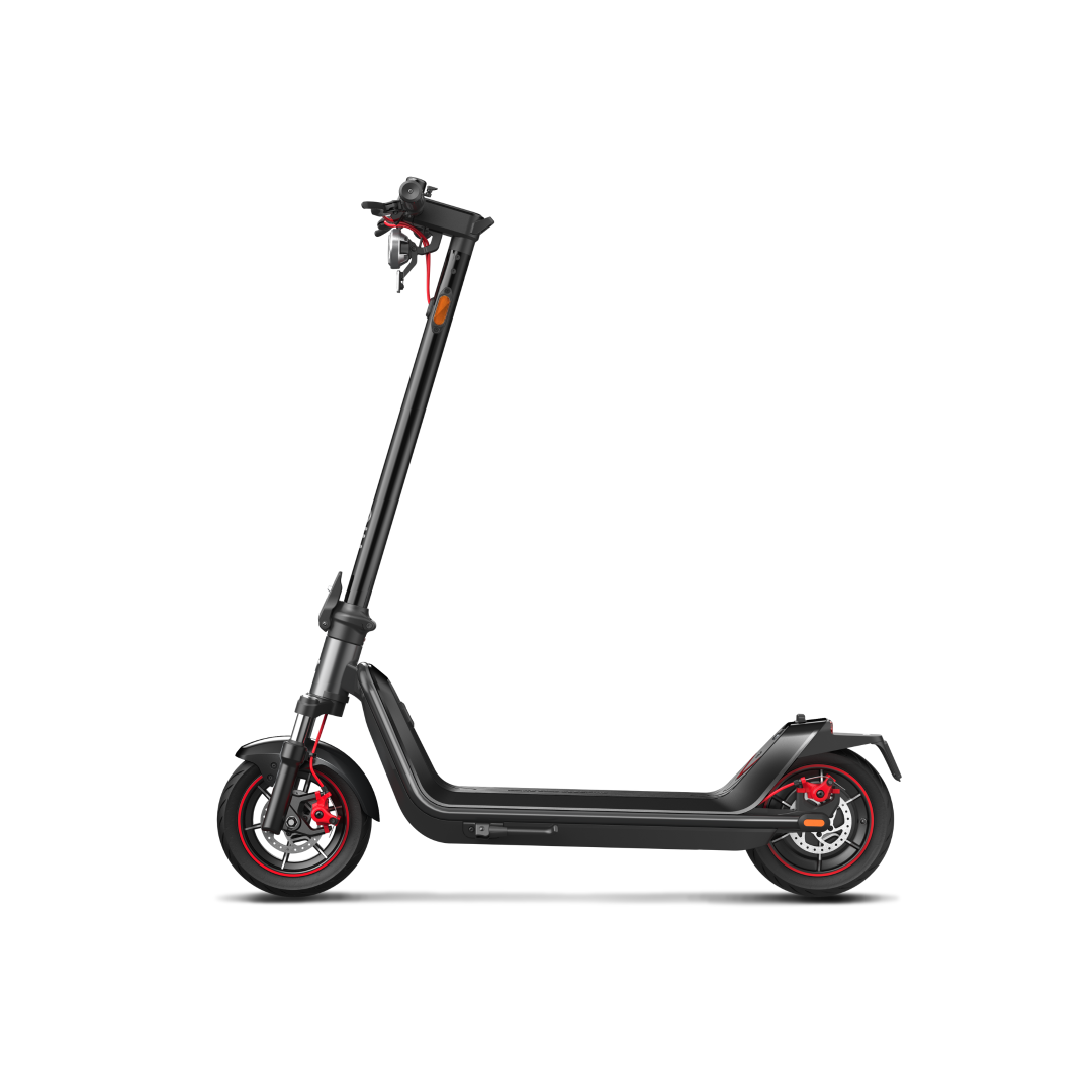NIU KQi300X Electric KickScooter on white background displaying product from a side profile