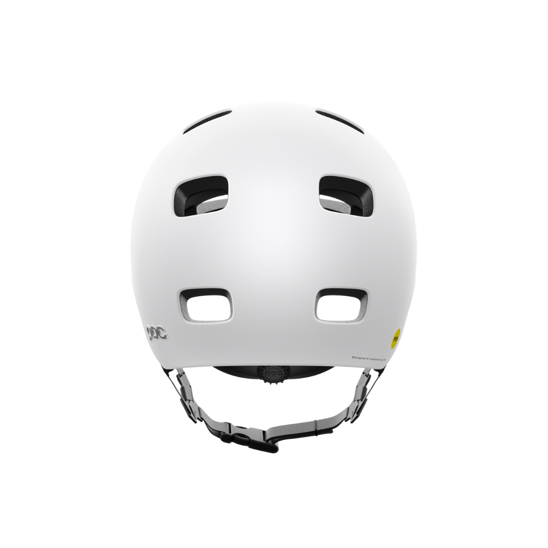 POC Crane MIPS White on white background showing the product from the top