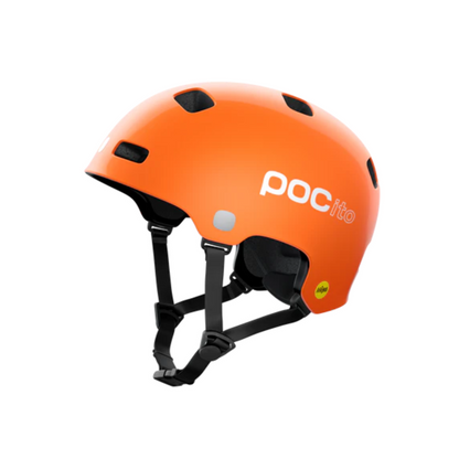 POCito Crane MIPS Orange on white background showing the profile of product