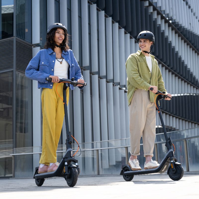 Segway-Ninebot E2 Plus E II Electric KickScooter Duo lifestyle image