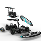 Segway-Ninebot Go Kart Pro 2 Grey Blue profile parts on white
