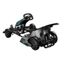 Segway-Ninebot Go Kart Pro 2 Grey Blue Rear side profile on white