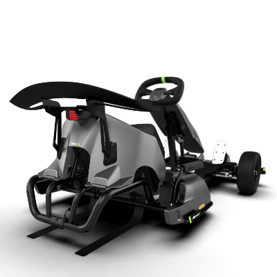 Segway-Ninebot Go Kart Pro 2 Rear View Green Grey on white
